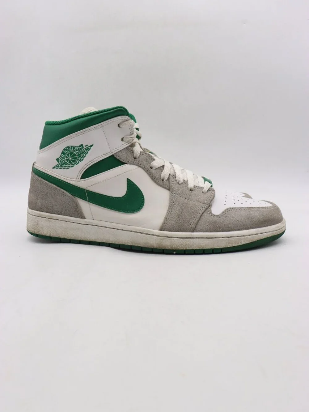 Nike Air Jordan 1 Mid SE  Men’s Size 12 Gray Pine Green Sneakers DC7294-103